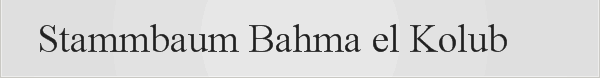 Stammbaum Bahma el Kolub